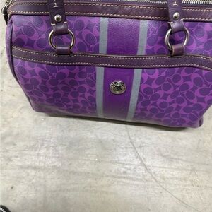 Coach Purple and Gray Shoulder Bag